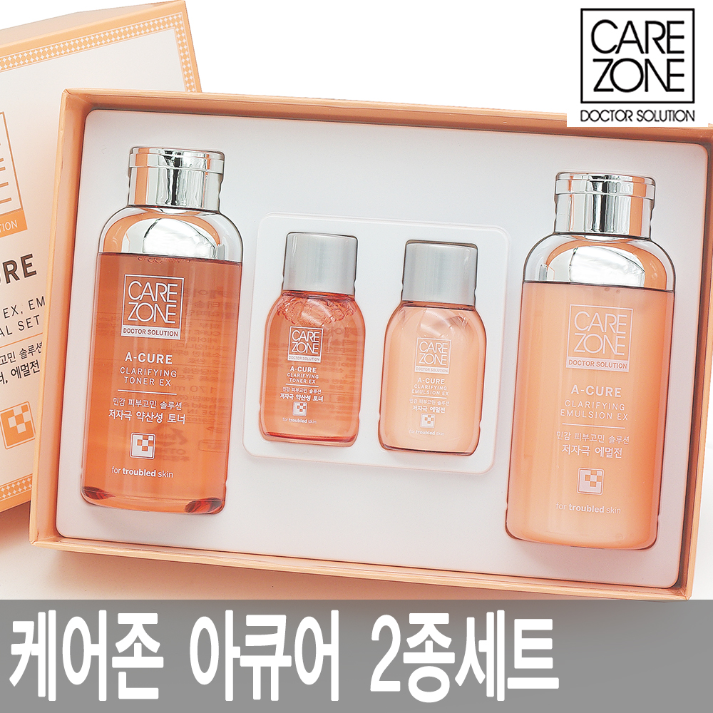 케어존 닥터솔루션 아큐어 클래리파잉 2종 특별 기획세트/선물세트/스킨/로션/샘플내장/민감성피부용 : 클릭준