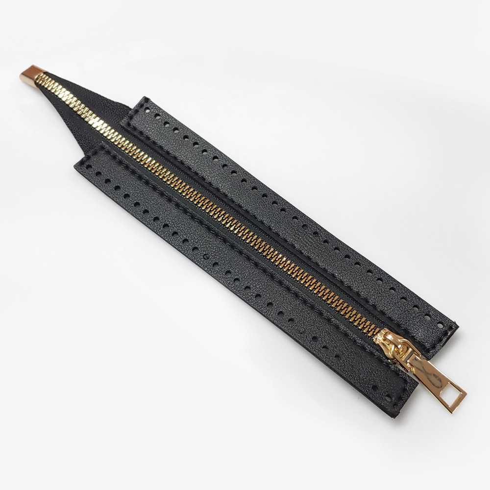 털실나라 골드 가죽지퍼 24cm 30cm : 털실나라