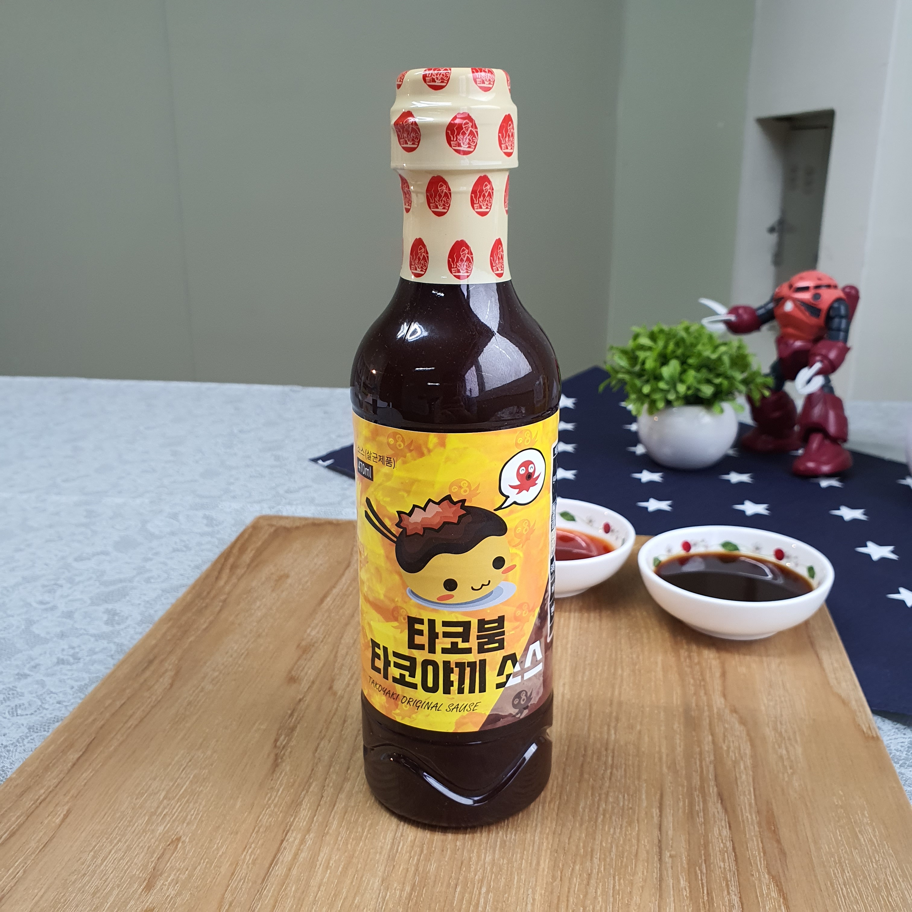 가정용 타코야끼 만들기 세트 (재료17종 포함) 믹스 소스 문어 팬 송곳 묶음 : 맛붐