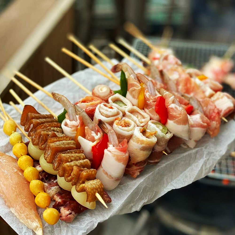 삼겹김치말이꼬치 5개 400g : 다물꼬치