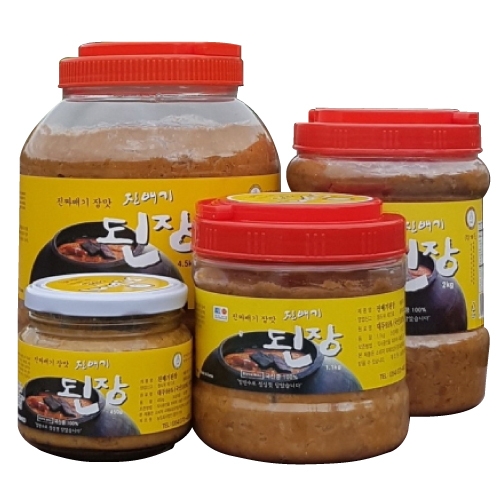 진배기된장 맛있는 전통 시골 국산 집 된장2kg : 제이인 스토어
