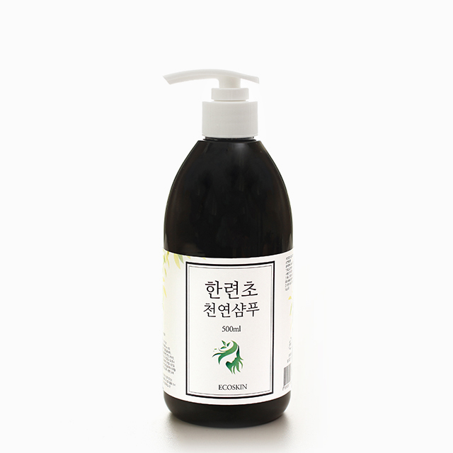 에코스킨 한련초 천연샴푸 500ml  머리숱 두피샴푸 탈모 관리 예방 정수리 원형 : 에코스킨 주식회사