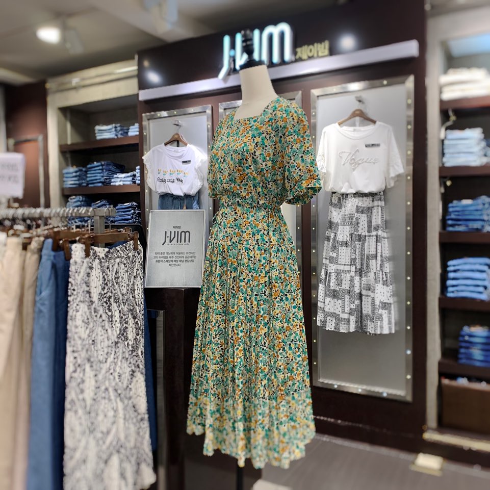 제이빔 작은꽃 치마주름 원피스 JVOW206C5 : NC불광점 제이빔