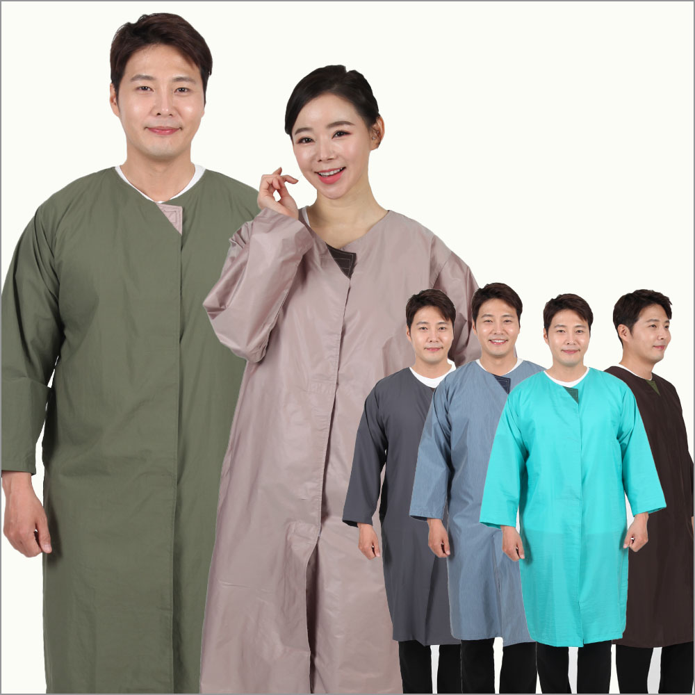 레뷰가운 미용실가운 애견 유니폼 찍찍이 손님용가운 헤어샵 염색 파마 HG01 : 레뷰가운