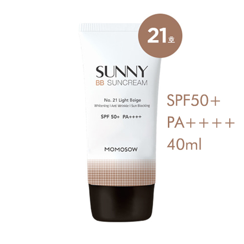 모모쏘우 써니 비비 썬크림 21호 40ml (SPF50+) : 로드블리스