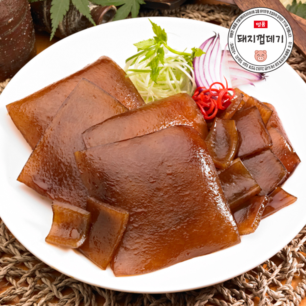 푸줏간명가 국산양념돼지껍데기 1kg 소스포함 500g 2개 : 푸줏간명가