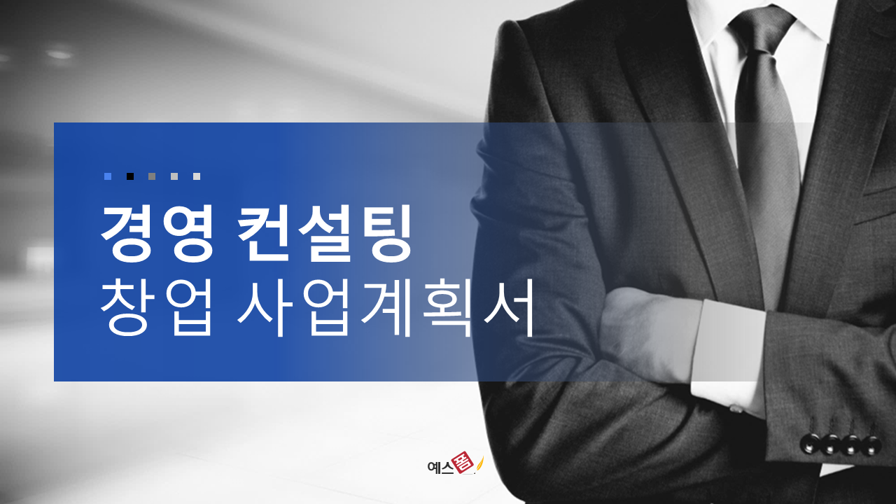 경영 컨설팅 서비스 창업 사업계획서 파워포인트 템플릿 : 엑셀공작소