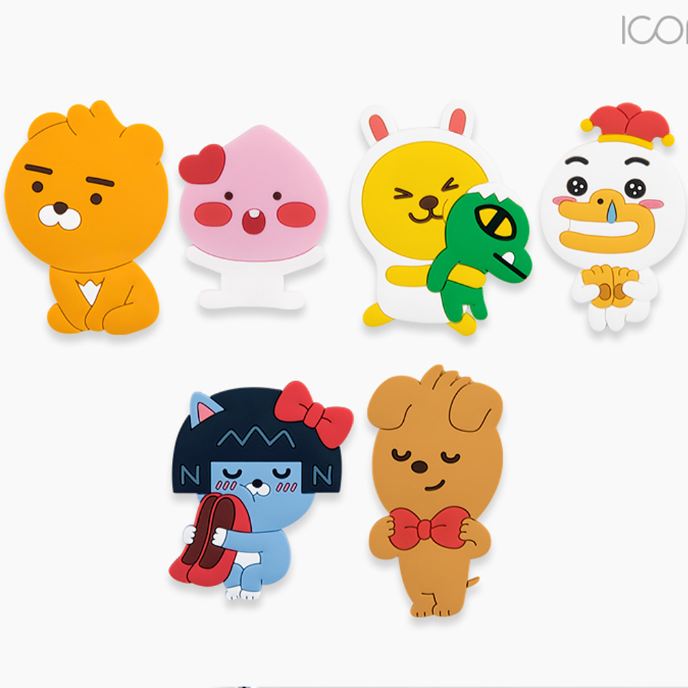 카카오 프렌즈 다이어리 데코 스티커 캐릭터 투명스티커 라이언 : 졸리비