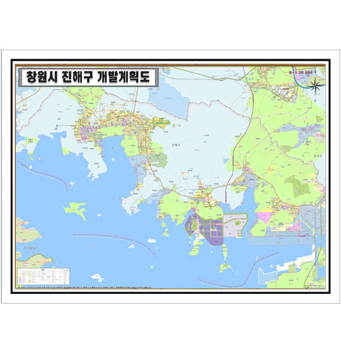 [개발]경상남도 창원시 진해구 토지이용계획도 150cm x 105cm GN : JIDOSHOP