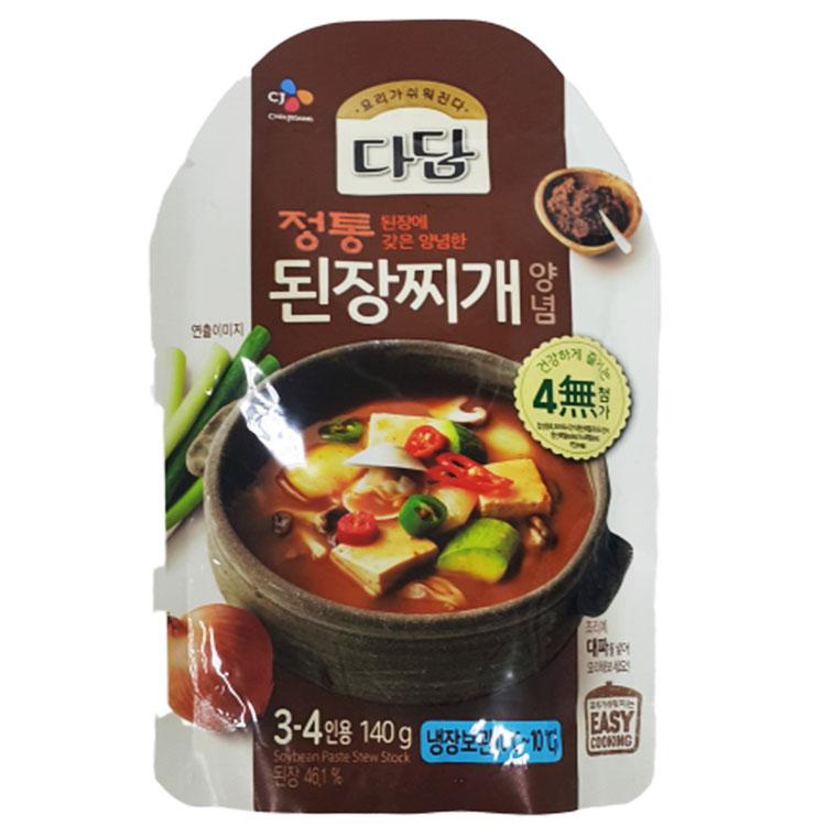 CJ 다담 정통 된장찌개 양념 140G : 청춘푸드몰