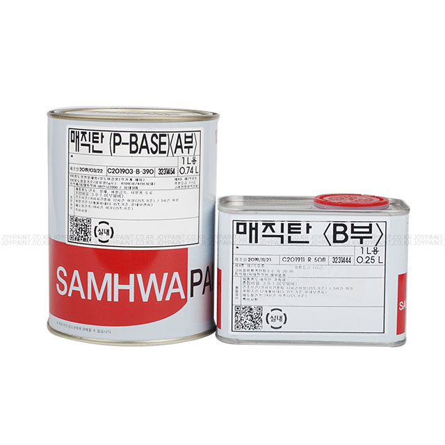 삼화페인트 매직탄 1L 백색 철재/비철/목재/타일용 우레탄페인트 : 조이페인트