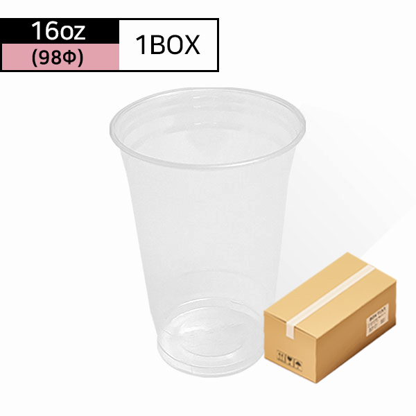 16온스 98파이 아이스컵 1박스 1000개 PET 투명컵 얼음컵 맥주컵 : 카페노리