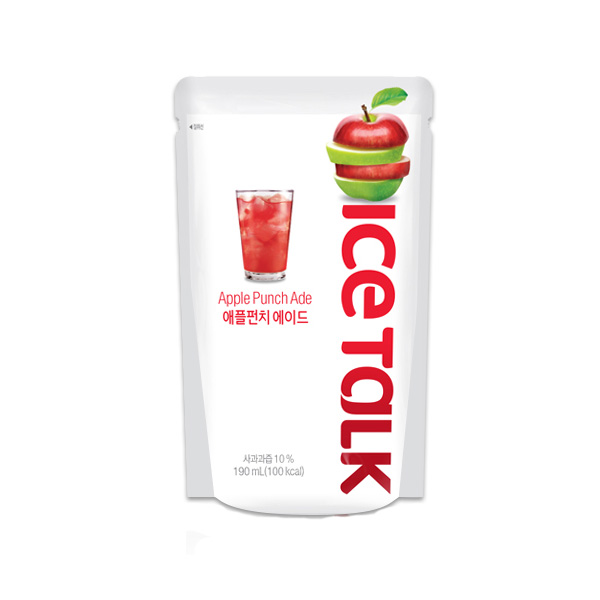 파우치 편의점 음료 애플펀치에이드  190ml x 10팩 : 더더리빙
