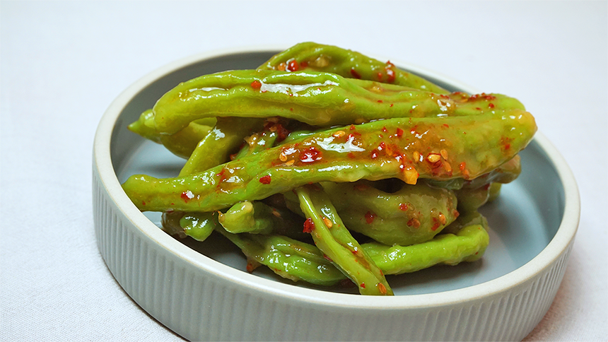 싱싱한 국산 꽈리고추를 부드럽게 쪄낸 꽈리고추찜 150g : 박쌤찬방