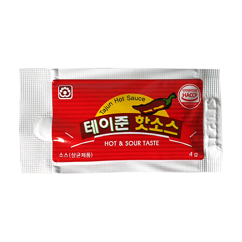 태원 테이준 일회용 핫소스 100개(4g x 100개입) 실온보관 : 씨에이치푸드몰