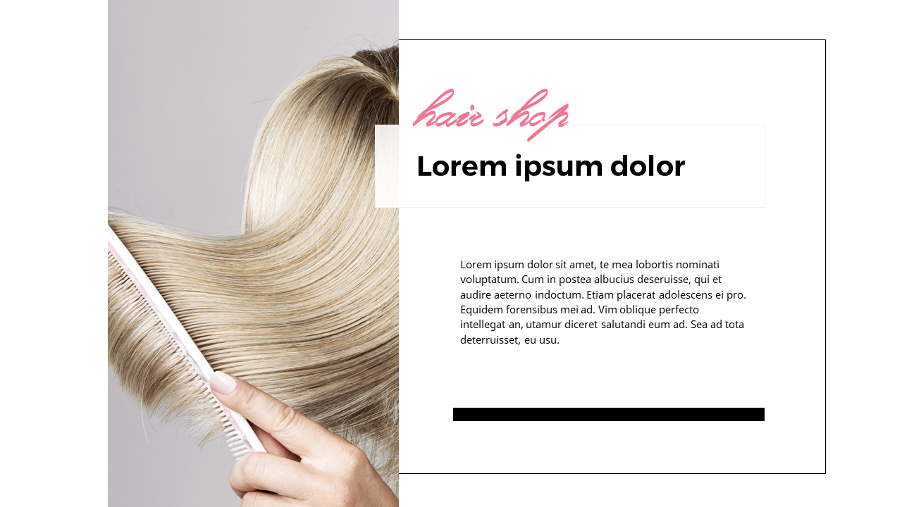 미용실과 헤어샵 서비스 Hair Shop PPT 템플릿 : 엑셀공작소