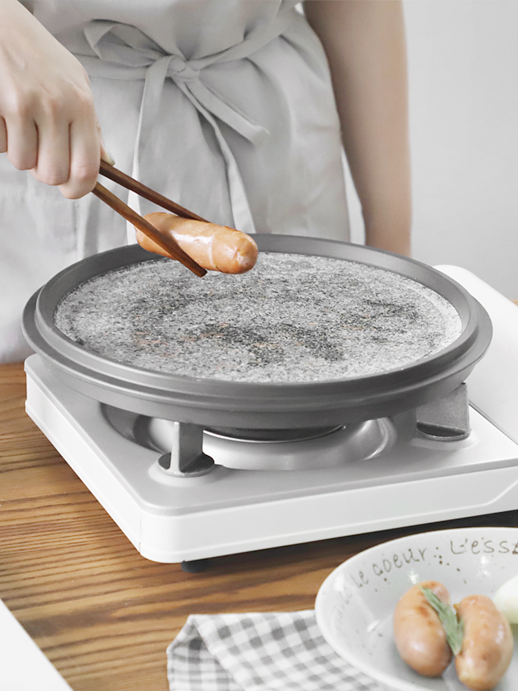 휴대용 자연석 돌 구이판 30cm 1P 곱돌 웰빙 삼겹살판 : 데이즈룸