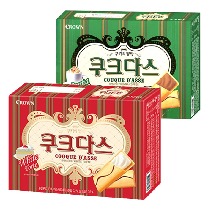 크라운 쿠크다스 화이트.커피 128gx18개입 무료배송 : 낙타마트