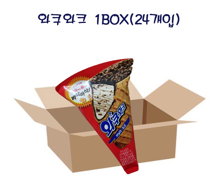 롯데 와쿠와크 바닐라초코 1박스 24개입 : 일만상회