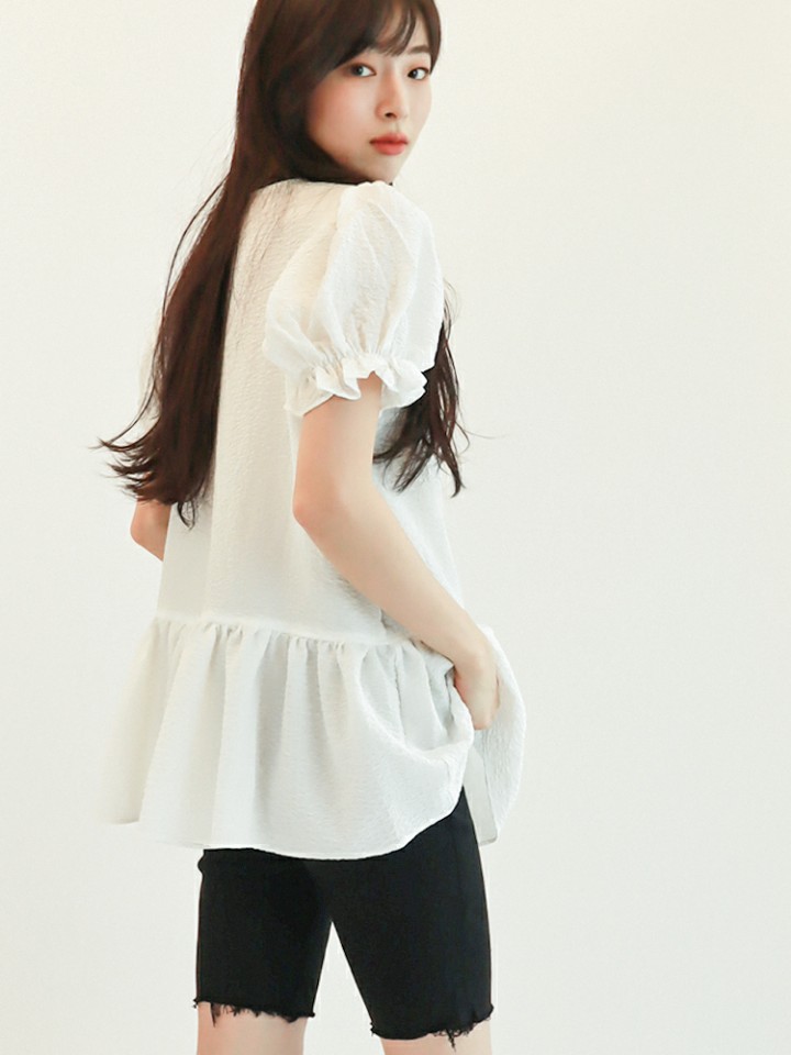 [몬티스] 몽상블라우스 화이트/ Mongsang Blouse in White : 몬티스