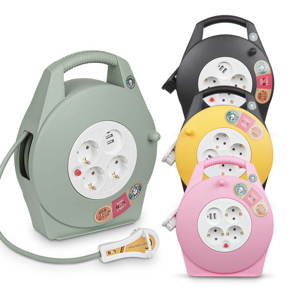 러그 LUG 15M 3구 USB 충전 캠핑릴선 코드릴선 다양한 길이 5년보증 : 포트리스