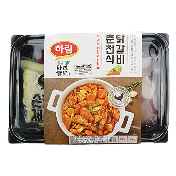하림 자연실록 춘천식닭갈비 500g / 밀키트제품, 간편조리, 닭갈비 : 천지농산
