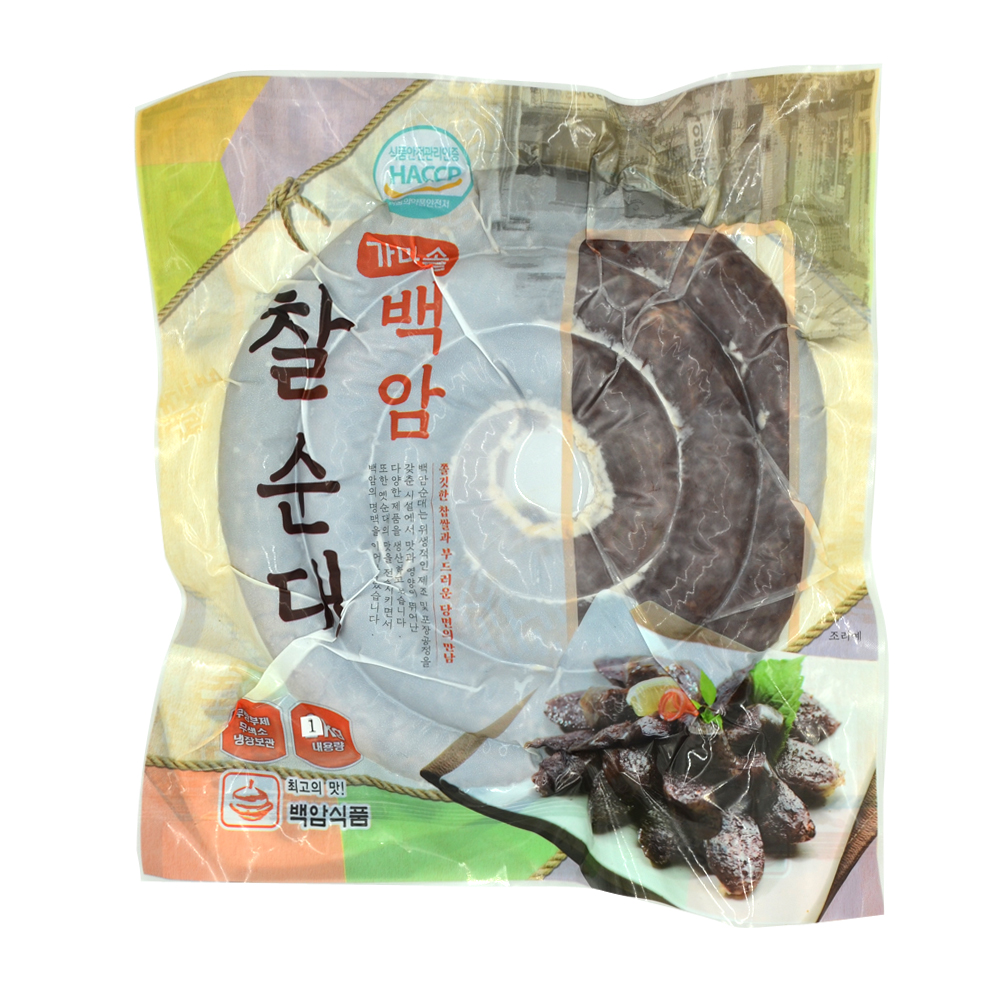 [백암식품] 가마솥 찰순대 2kg 백암순대 간 허파 : 백암푸드