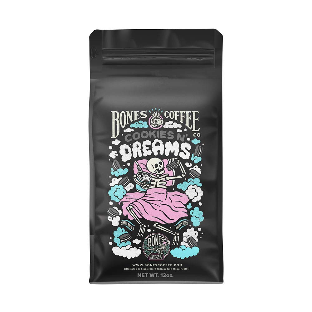 콜드 브루 홀 빈 커피 본즈 커피 쿠키 앤 드림스 340g Bones Coffee Cookies N Dreams Cold Brew Whole Bean Coffee : 골드플라잉