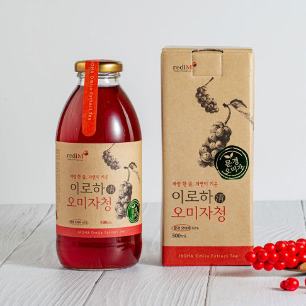 문경 오미자청 500ml / 오미자차 / 오미자엑기스 갈증해소 : 오렌지하루