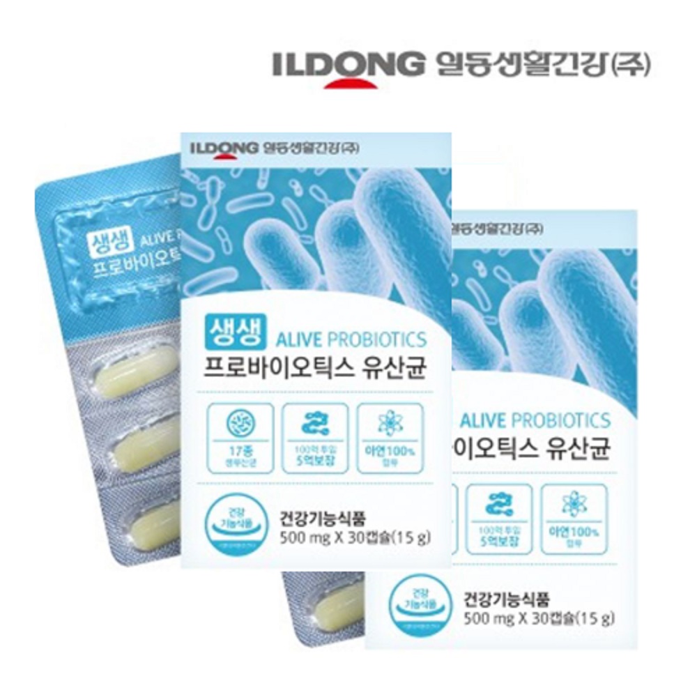 일동생활건강 살아있는 생생 프로바이오틱스 30캡슐x 2박스 : 유신상회