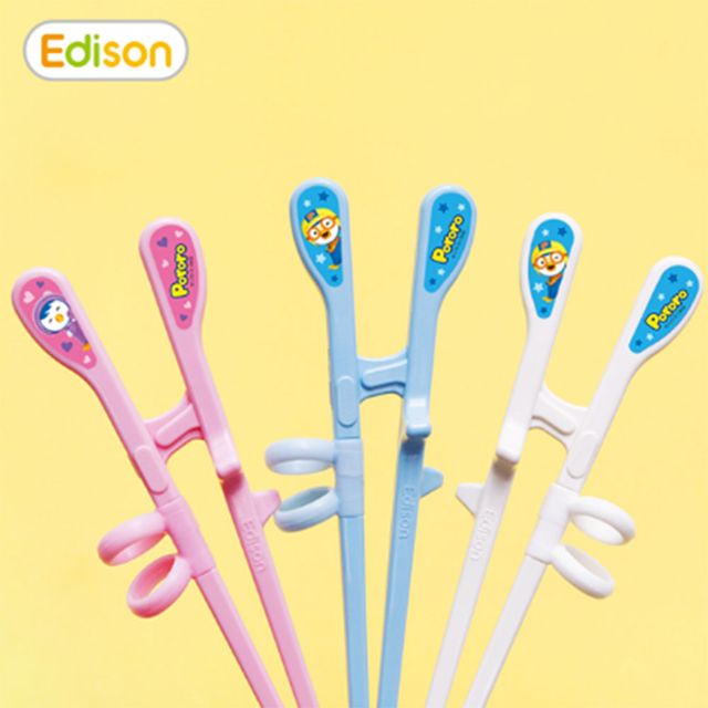 뽀로로 패티 젓가락 2단계-왼손용 왼손잡이 오른손용 3살 아기 유아 에디슨 젓가락 배우기 : 퍼니 팩토리