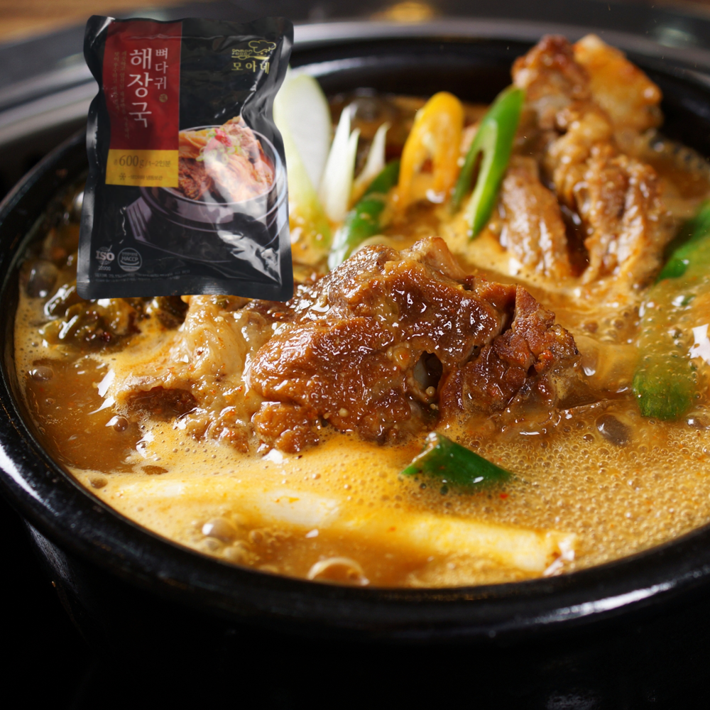 다모아 모아네 뼈다귀 해장국 (600g) 뼈해장국 뼈다귀탕 자취 한끼 1인용 식사 식당 : 웰테이스트