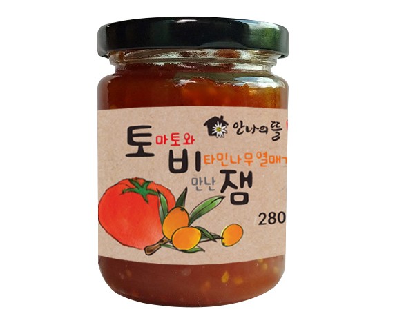 유기농토마토잼,+ 비타민나무열매잼 이 만난 잼(안나의뜰 토비잼) : 비타민나무 안나의뜰 쇼핑몰