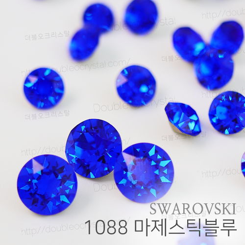 스와로브스키 마제스틱블루 1088 Xirius Chaton V컷 스톤 네일파츠 : 더블오네일