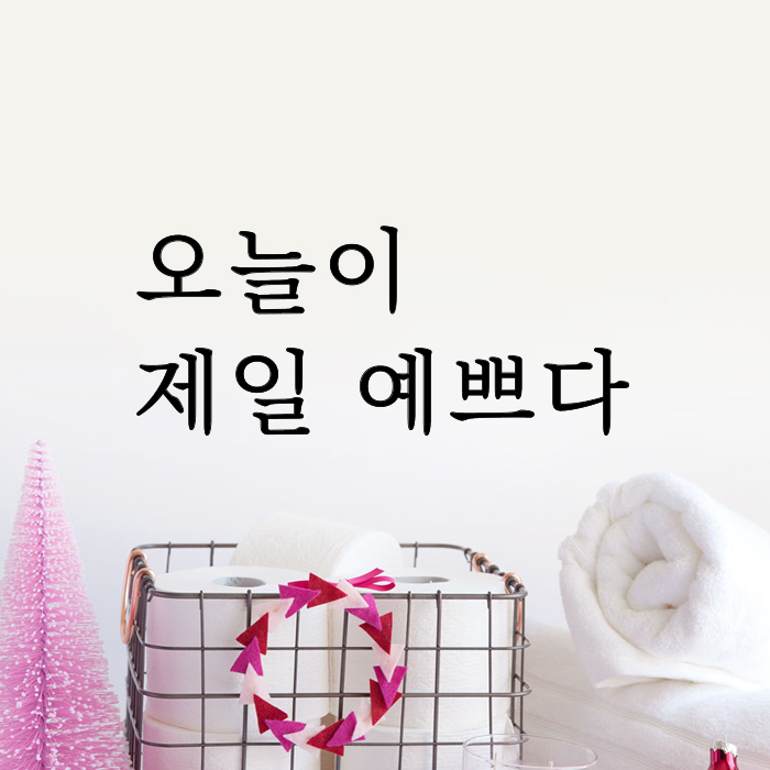 루리앤메리 따뜻한 말 022 오늘이 제일 예쁘다 감성 레터링 스티커 데코스티커 : 루리앤메리