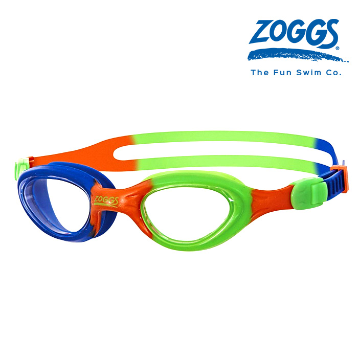ZOGGS 리틀 슈퍼 씰 키즈-CLEAR-BLUE-GREEN 수경 : 남도스포츠