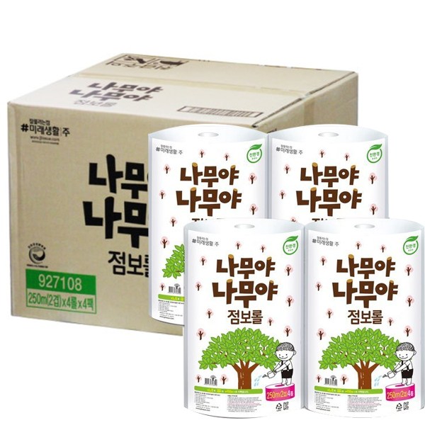 미래생활 잘풀리는집 나무야나무야 점보롤 화장지2겹 250m x16롤 : 로운상사