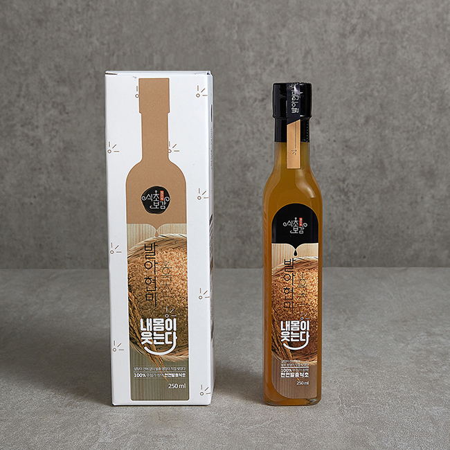 발아현미흑초 250ml / 발아현미+쌀누룩 / 당뇨·암 환자를 위한 GABA / 7가지 필수 아미노산 함유 / 정인숙 식초보감-(주)초정 : 모든 발효