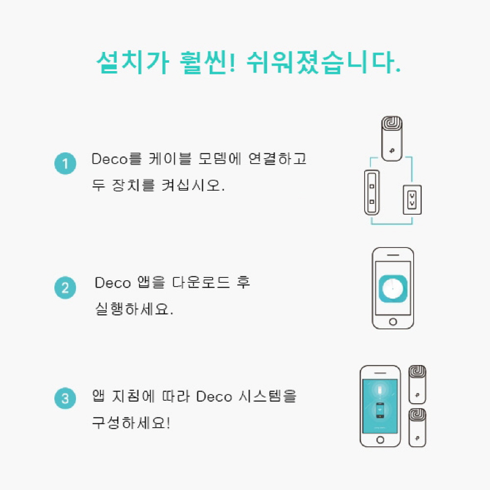 티피링크 DECO M4 메시 기가 와이파이 유무선 공유기 확장기 데드존 킬러 2팩 : 주식회사와이파이