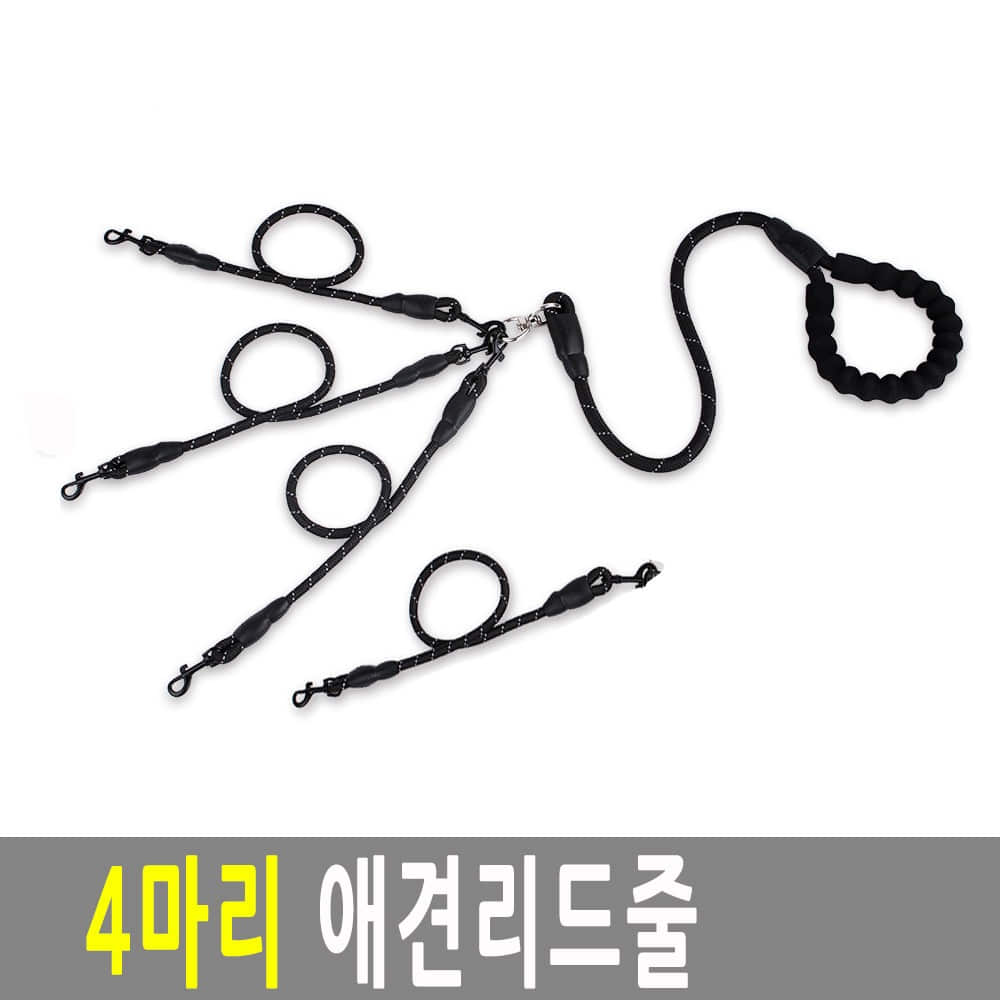 제나홀릭 4마리애견줄 산책리드줄 2-6마리 : 득템나라
