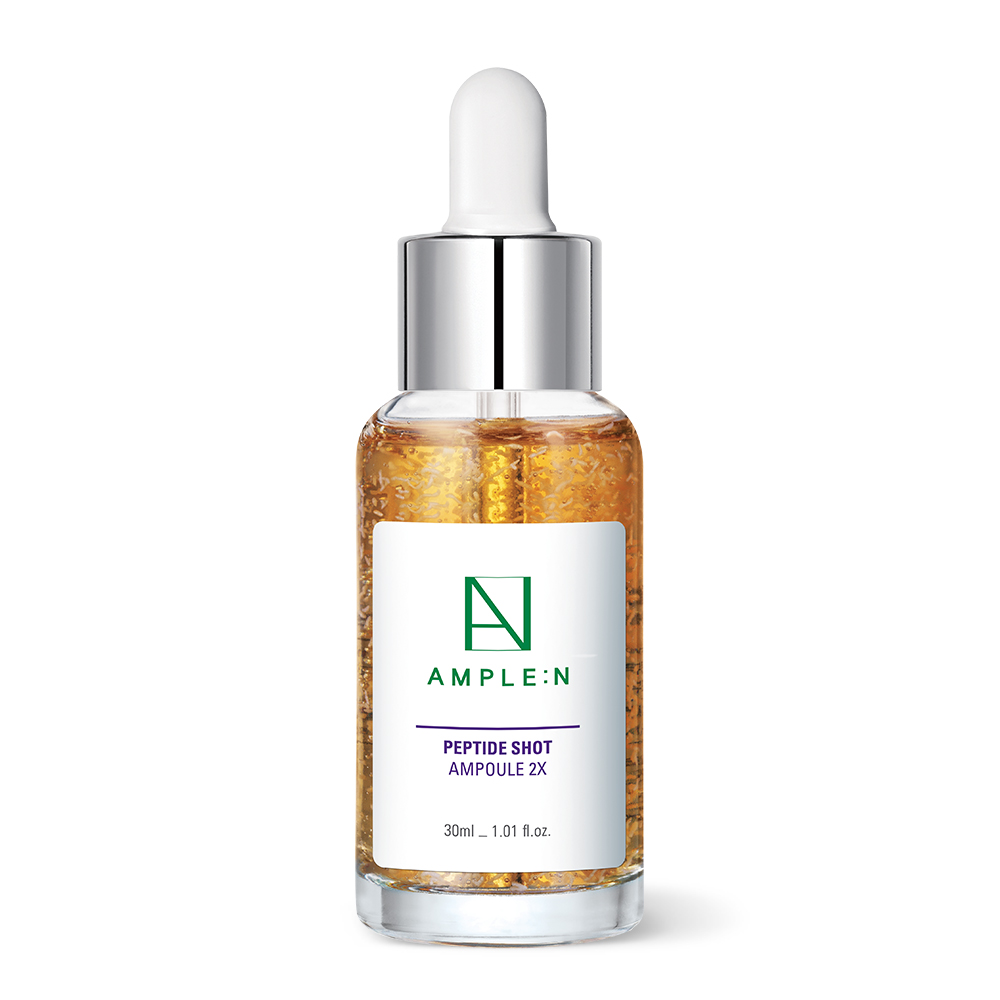앰플엔 펩타이드샷 2X 모공탄력 앰플 30ml 저자극 안티에이징 모공 주름 피부탄력 : 코리아나화장품