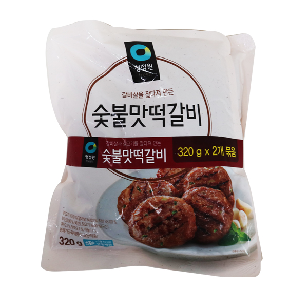 청정원 숯불맛 떡갈비640g (320g x 2묶음) 1개 : 달인식자재마트