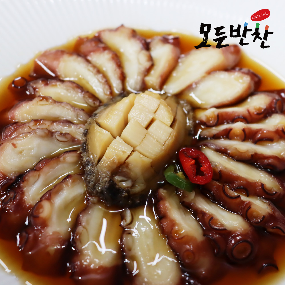 [모든반찬] 문어장(문어1미+국내산전복1미) 1kg : 모든반찬