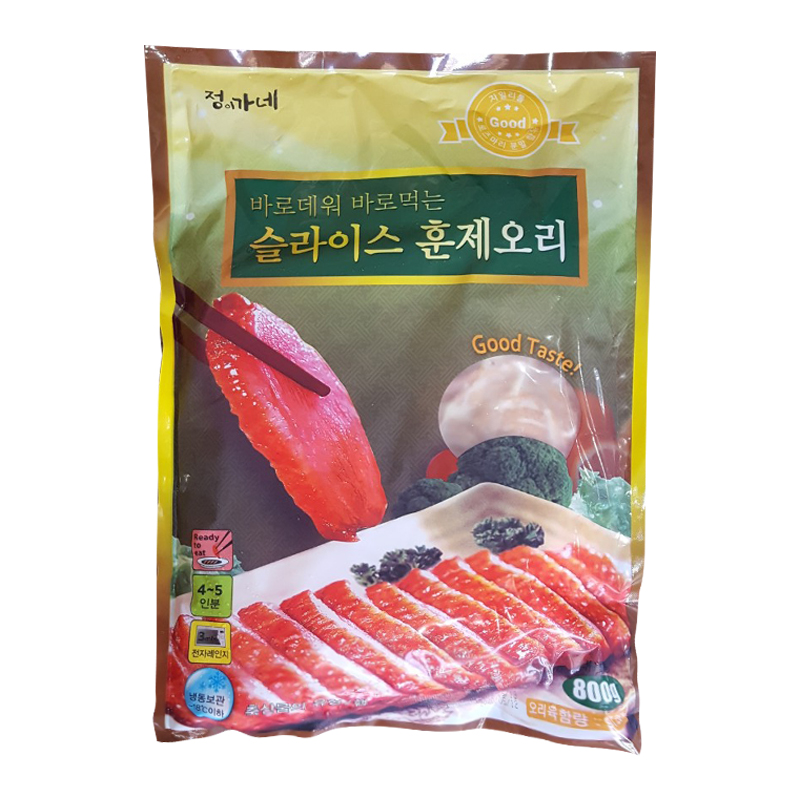 오리훈제 슬라이스 800g 오리슬라이스 오리고기 훈제오리 : 주식회사오성식품