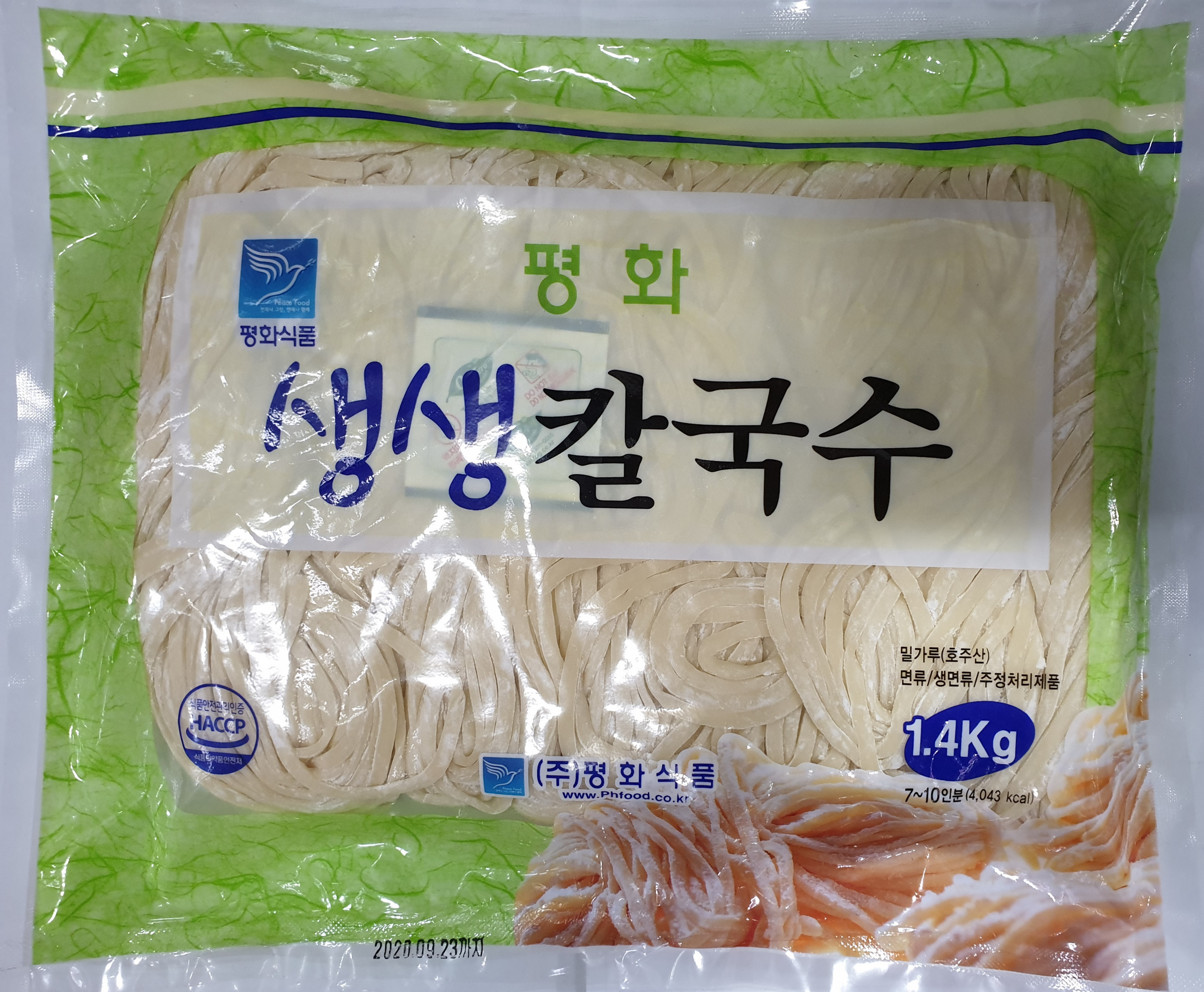 평화식품 생생칼국수 (1.4kg x 10개입) [무료배송] : 주식회사 대덕메가스토어
