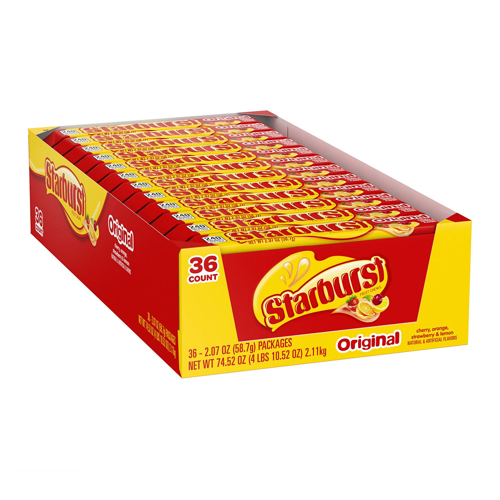 스타버스트 오리지널 후르츠 츄 59g 36개입 Starburst Original Fruit Chews (2.07 oz., 36 ct.) : 마리오몰