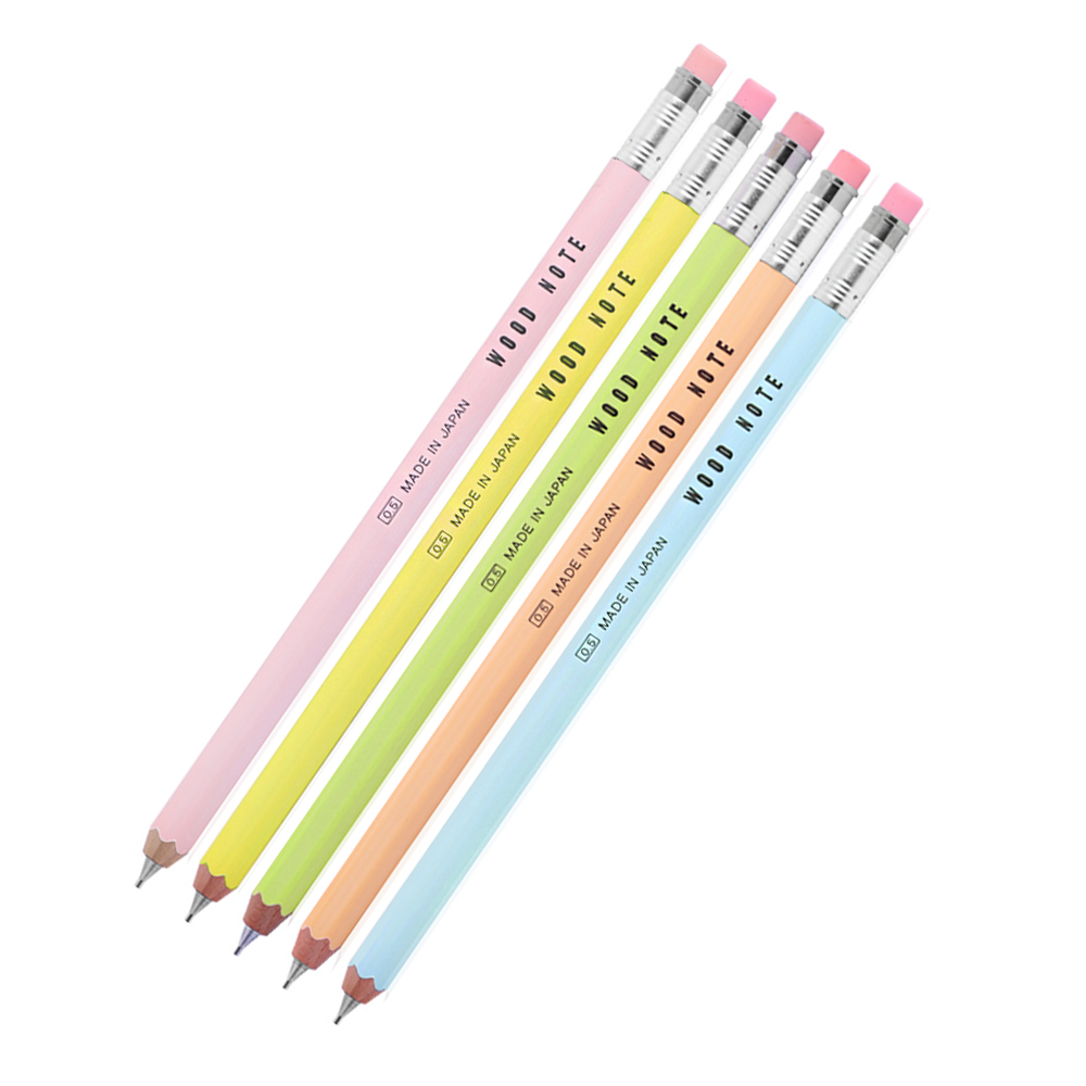 KITABOSHI 우드노트 WOOD NOTE W-300R 키타보시 연필모양 목재샤프 : 메가오피스샵