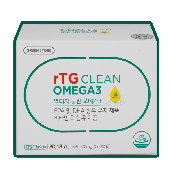 그린스토어 rTG 알티지 클린 오메가3 60캡슐 : 코어천연