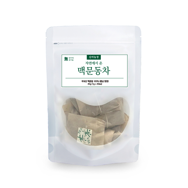 맥문동차 볶은맥문동 청양산100% 신아농장 40개 부직포티백 : 신아농장