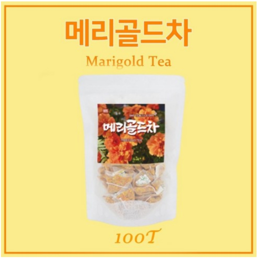 메리골드 꽃차 티백 마리골드 차 금잔화 눈에좋은차 100T : 앤디베스트